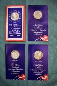1973 Official California American Revolution Bicentennial Entire Medallion Set - Picture 1 of 6