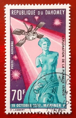 DAHOMEY Africa 1968 70F CTO Airmail Vanus Planet Space Mi 335 Scott C67 XF 6113 - Image 1 of 2