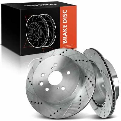 2x Rotores de freno perforados para Lexus GS300 2006 GS350 07-11 IS250 2010 IS350 trasero Foto 1 de 4