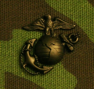 US MARINE CORPS USMC OFFICER GARRISON CAP INSIGNIA - Bild 1 von 1