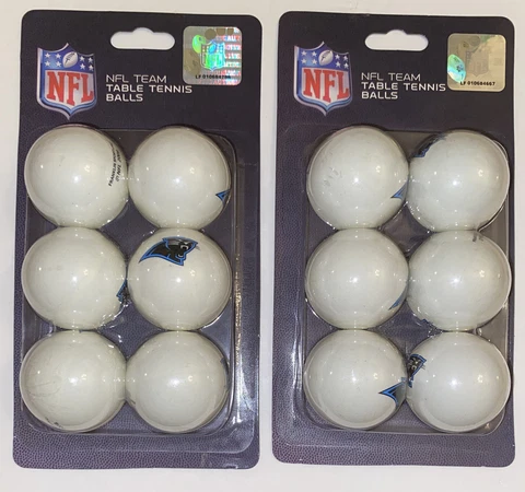 FRANKLIN NFL Licensed TABLE TENNIS BEER PONG BALLS Lot of 2 6-Packs PANTHERS Cover