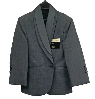 Chicos Oscar de la Renta Gris Esmoquin Chaqueta Boda Anillo Portador Niños Talla 6 Foto 1 de 4