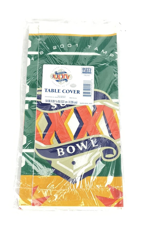 Винтажный 2001 Y2K Hallmark NFL Super Bowl XXXV Тампа Флорида новый из старых запасов настольный чехол новый - Изображение 1 из 3