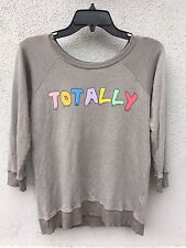 $90 New Wildfox Girls Brand Grey With Graphic Long Sleeve Sweatshirt Size 14