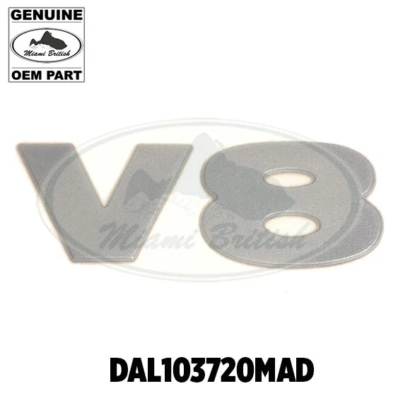 LAND ROVER TAIL END DOOR GATE DECAL V8 SILVER DISCOVERY DAL103720MAD OEM - Image 1 of 1