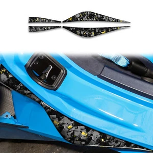 Forged Yellow Gold Foil Carbon Fiber Door Armrest Trim For Corvette C8 2020-24 - Bild 1 von 7
