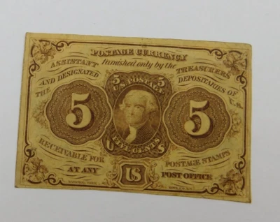 Fractional Currency 5C Five Cents F-1230First Issue  1800s Postage Super Nice - Image 1 of 2