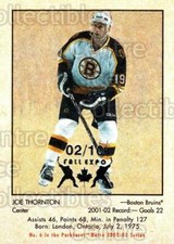 2002-03 Parkhurst Retro Fall Expo #6 Joe Thornton