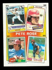 Vintage 1986 Topps BASEBALL Trading Cards PETE ROSE Years Lot #2-6 (5 Cards)