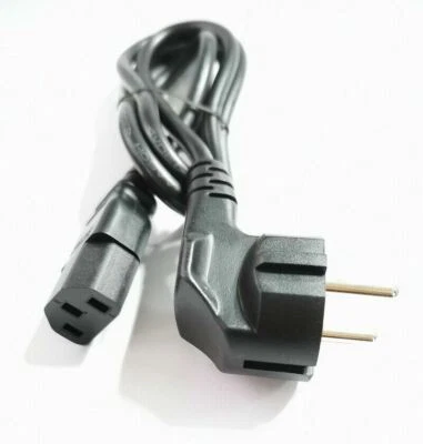3 Prong Pin EU AC Power Cord Cable to Cloverleaf Plug for PC desktop computer - Image 1 of 3