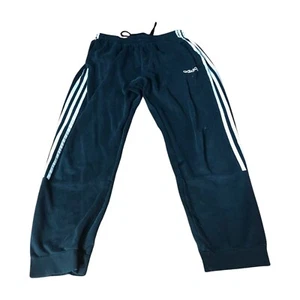Adidas Pants Mens Large Black Elastic Waist - Picture 1 of 7