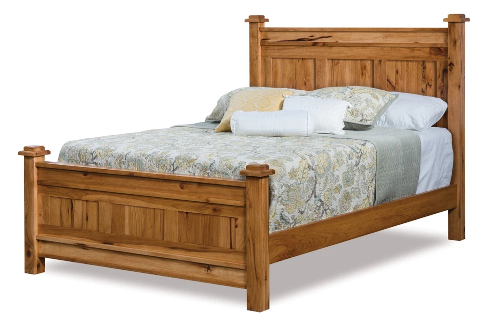 Amish Arts & Crafts Mission Solid Wood Panel Bed King Queen Full - Image 1 of 1