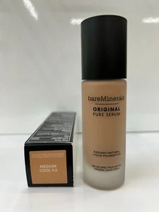 bareMinerals Original Serum Mineral Liquid Foundation Medium Cool 3.5 - Picture 1 of 1