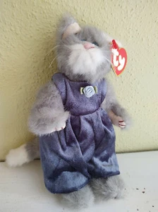 1993 Ty Beanie Baby Attic Treasures Collection Grey Whiskers the Cat Collectible - Bild 1 von 7