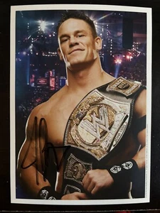 Auténtica imagen autografiada de John Cena 2005 campeón de peso pesado de la WWE - Imagen 1 de 5