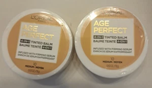 2 PC LOT L'Oreal Age Perfect 4 in 1 Tinted Face Balm Foundation, 10 Medium UB19 - Picture 1 of 1