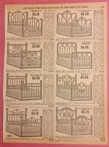 Betten Möbel 1908 Sears Rehbock Vintage Werbung Katalog Seite - Bild 1 von 2