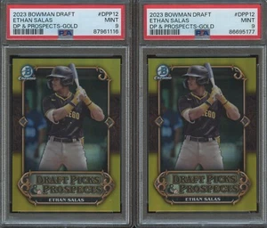 PSA 9 2023 BOWMAN DRAFT GOLD DRAFT PICKS PROSPECTS ETHAN SALAS #DPP12 RC/50 - Picture 1 of 2