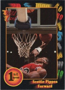 1991-92 Wild Card Basketball- Scottie Pippen #83- Chicago Bulls NBA HOF- VG/EX