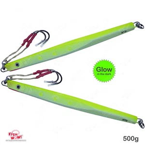 2pcs Fish WOW! 500g Speed jig Fall metal Vertical Trolling Fishing lure jigging - Picture 1 of 9