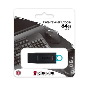 Kingston Pendrive USB 32GB-64GB Exodia Originale Penna Memoria USB 3.2 Chiavetta - Imagen 1 de 6