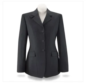 Equestrian Correct Riding Apparel Women's Hunt Jacket Coat Black Size R16 - Picture 1 of 14