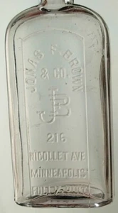 JONAS F BROWN & CO MINNEAPOLIS MINNESOTA WHISKEY LIQUOR BOTTLE 1884-1907 - Picture 1 of 5