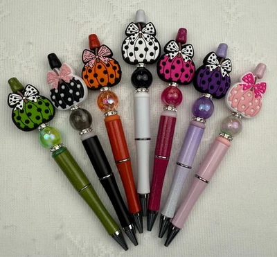 ¡Bolígrafos de cuentas hechos a mano! Bling Temporada Otoño! Regalos, relleno de cesta, ¡colecciona! Foto 1 de 4