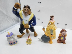 BEAUTY AND THE BEAST FIGURE SET- 7 PIECE SET-PVC - Picture 1 of 8