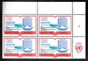 United Nations Vienna 1977 - Protection of Copyright - MNH Block of 4 - Bild 1 von 1