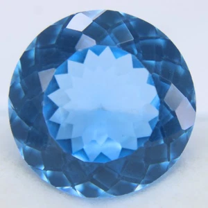 15 Ct Certified Natural Jeremejevite Round Cut Blue Loose Gemstones - Picture 1 of 4