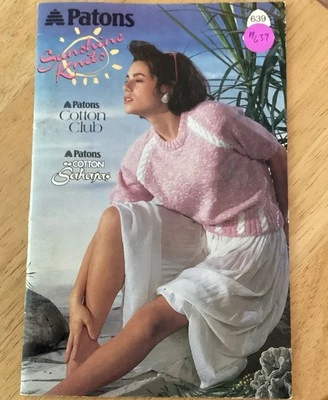 PATONS Book 639 Summer Cotton Sweaters Knitting Book - 6 Patterns - Image 1 of 4
