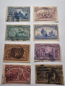 Kolumbianische Ausstellung, 1, 2, 3, 4, 5, 6, 8 & 10 Cent, Top Wert - Bild 1 von 2