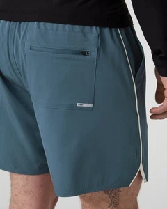 Pantalón Corto Trail Para Hombre Vuori 2.0 Forrado Pacífico/Gris Jaspeado Talla:XL - Imagen 1 de 9