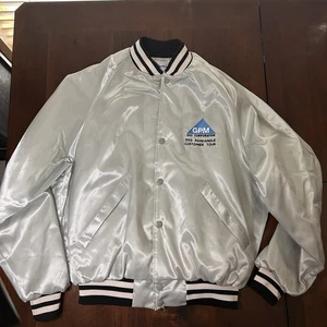 Vintage 1993 GPM Gas Corporation Satin Jacket Large Dunbrooke USA Oil Gas Promo - Bild 1 von 9