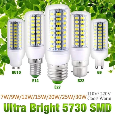 E14 B22 E27 G9 7W 8W 15W 20W 25W LED Bulb Corn light bulbs Replace Halogen lamp - Image 1 of 4