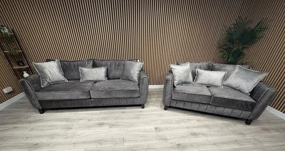 DFS - Cherished Style 3 + 2 Seater Sofa Set, Formal Back - RRP £2,399 - Image 1 of 4