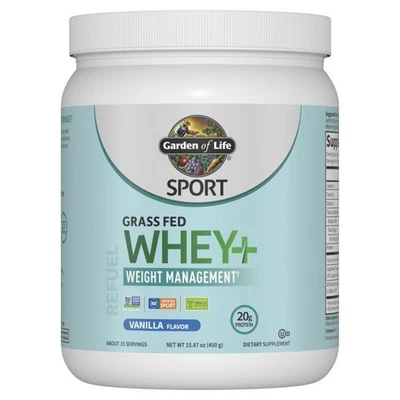 Close Dated - Garden Of Life Sport Grass Fed Whey Vanilla 15.87 oz (450 g) 11/25 - Image 1 of 2