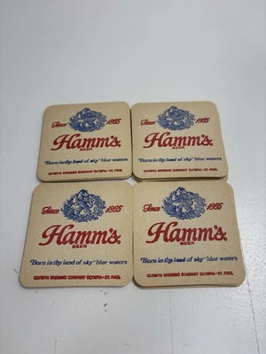 "Lote vintage de 20 posavasos de cerveza Hamm's 3,5 x 3,5""" Foto 1 de 4