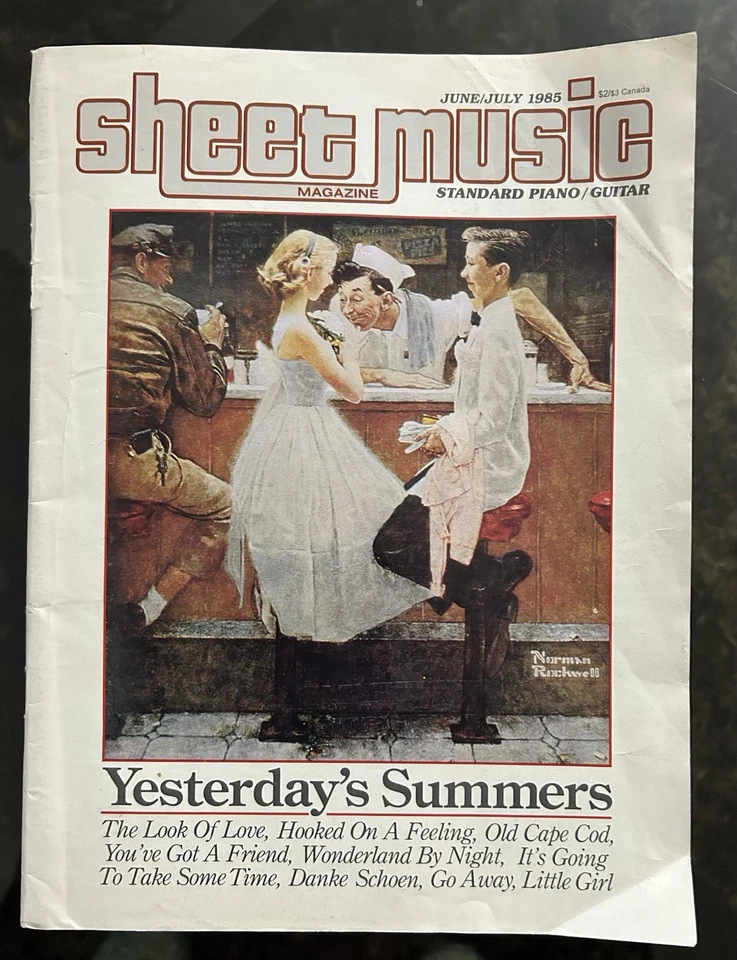 Sheet Music Magazine July 1985 Yesterday Summers Norman Rockwell  - Image 1 of 4
