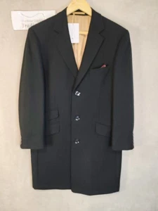 Golding Newmarket Giacca Soprabito Crombie Uomo 90% Lana 10% Cashmere 38 R Nero - Foto 1 di 15