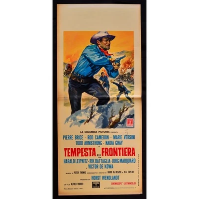 Plakat TEMPESTA ALLA FRONTIERA Winnetou Sein Freund Pierre Brice Old Fir B151 - Bild 1 von 3