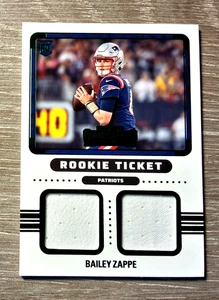 2022 Panini Contenders #RTS-BZA Bailey Zappe Rookie Ticket Swatches - Picture 1 of 2