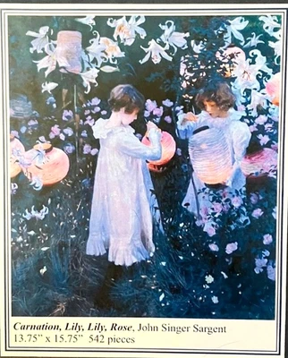 Liberty Cassics Wooden Jigsaw Puzzle CARNATION LILY LILY  ROSE 542 Pcs - Image 1 of 4