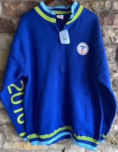 Canada Olympics Vancouver 2010 Felpa Giacca Full Zip Uomo Large Verde Blu - Foto 1 di 7