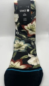 Stance Kids Crew Height Casual Socks Floral Size Large Y 3-5.5 NWT Poly Blend - Picture 1 of 13