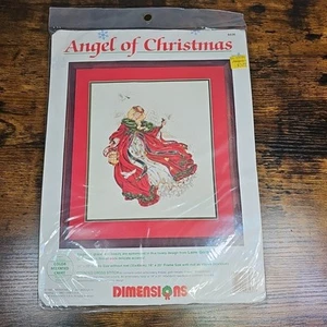 New 1993 Dimensions 8436 Angel Of Christmas Counted Cross Stitch Kit 14X16” - Picture 1 of 5