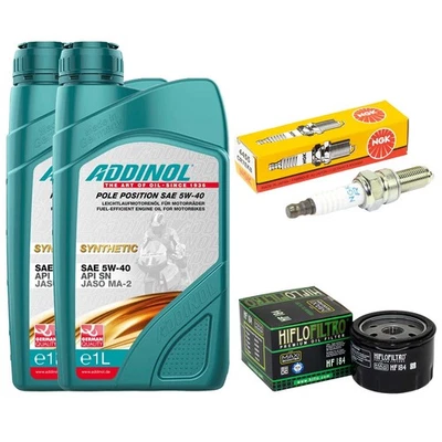Öl Set 2L Inspektion Ölfilter Zündkerze für Gilera Nexus 500 Nexus500 2004-2014 - Bild 1 von 4