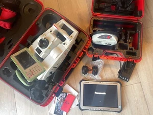 LEICA complete kit: TS13 robotic total station, GPS GG04 PRO, tablet - Picture 1 of 12