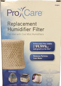 Pro Care PCWF2 Cool Mist Humidifier Filter Vicks Relion Kaz Sunbeam Honeywell - Picture 1 of 6